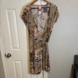 NWT Deadstock Vintage‎ Y2K boho wrap dress size xl